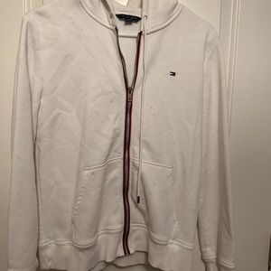 Tommy Hilfiger White Sweatshirt with Zipper